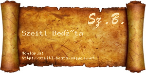 Szeitl Beáta névjegykártya