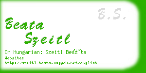 beata szeitl business card